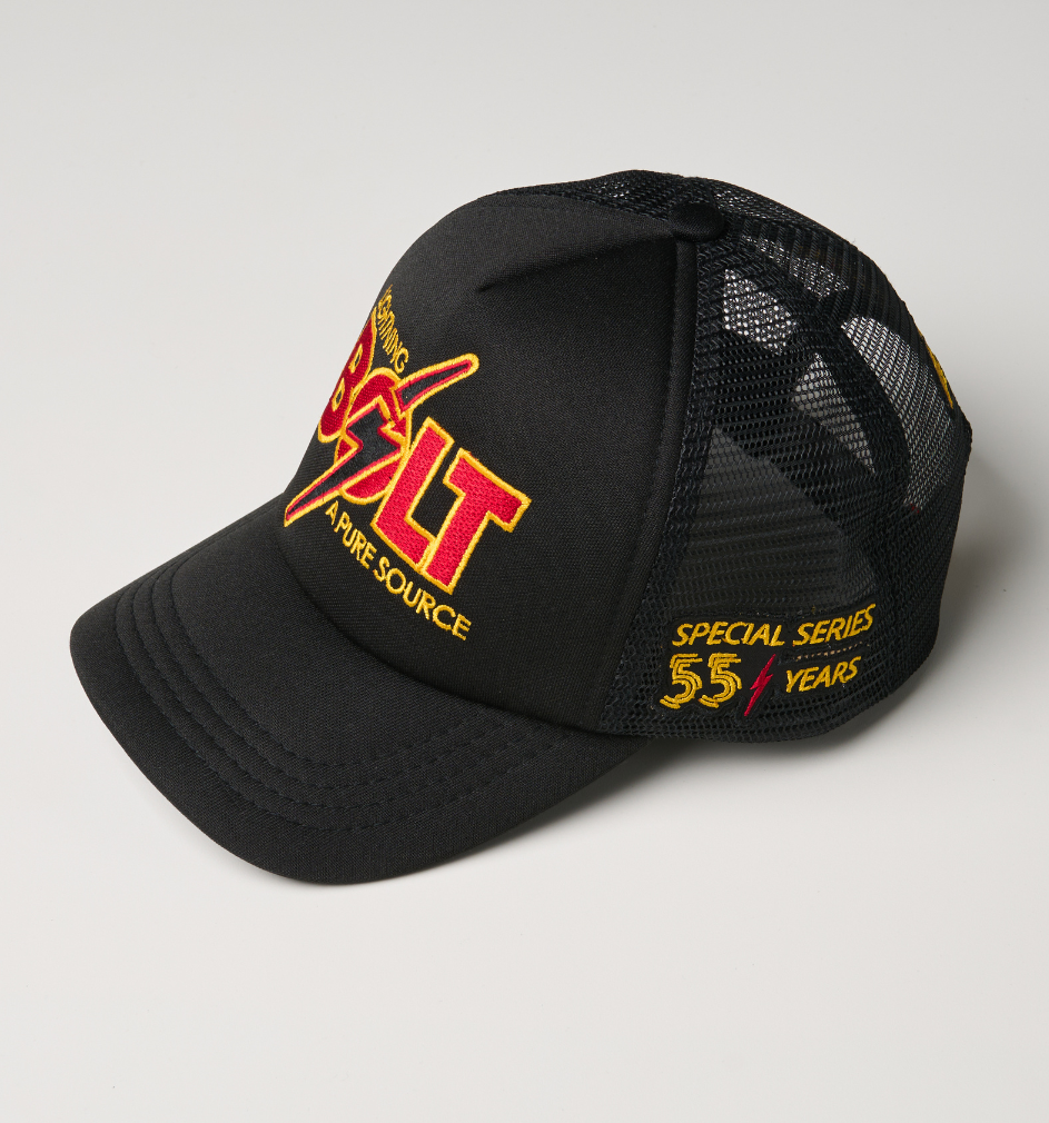 Boné Trucker Bolt 55 anos - Preto