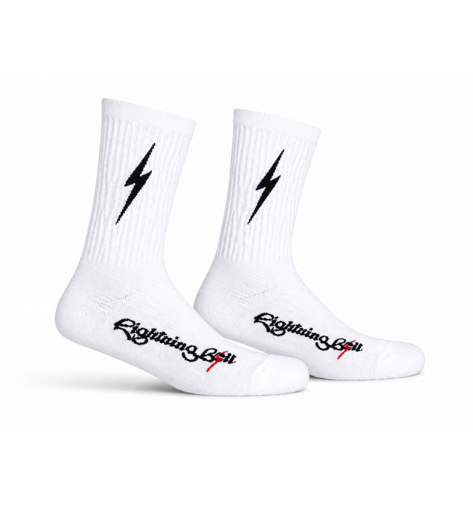 Meia Lightning Bolt Icon - Branca