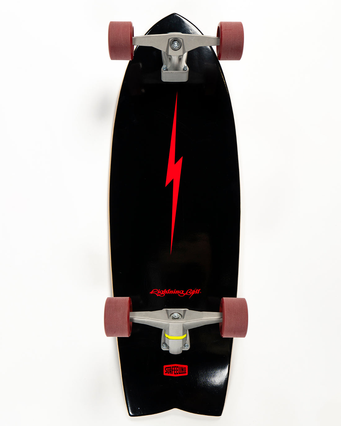 SKATE SIMULADOR DE SURF LIGHTNING BOLT x SURFEELING - PRETO