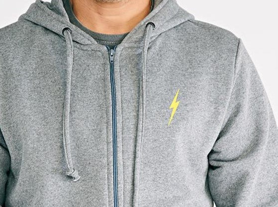 Moletom Aberto com Zíper Rainbolt - Cinza