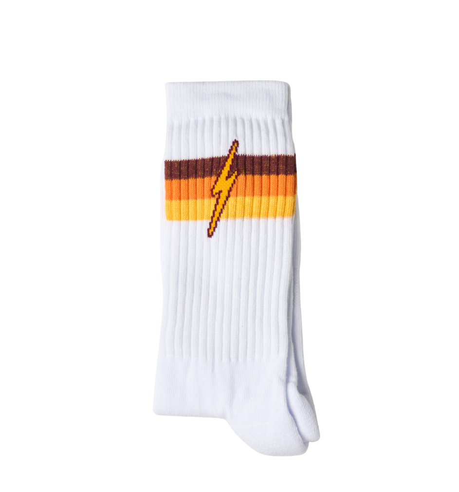 Meia Lightning Bolt Stripes - Branca