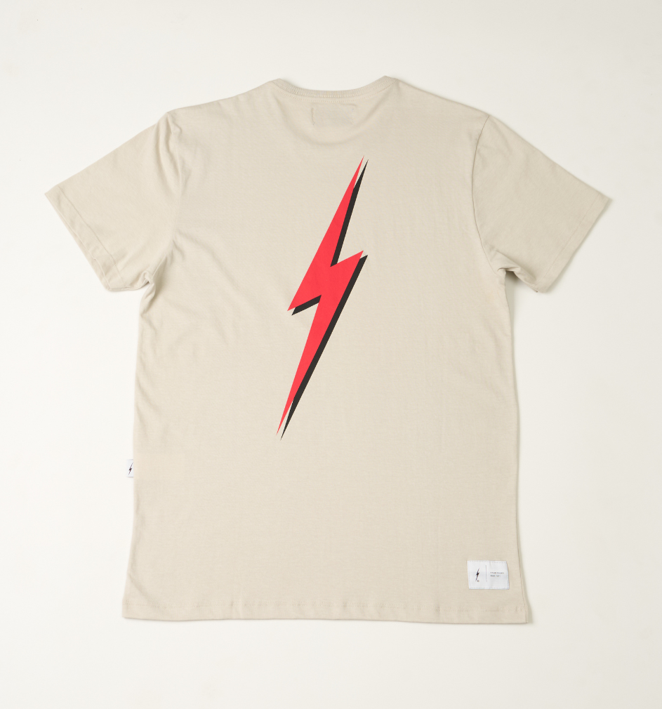 Camiseta Heritage Lightning Bolt - Bege