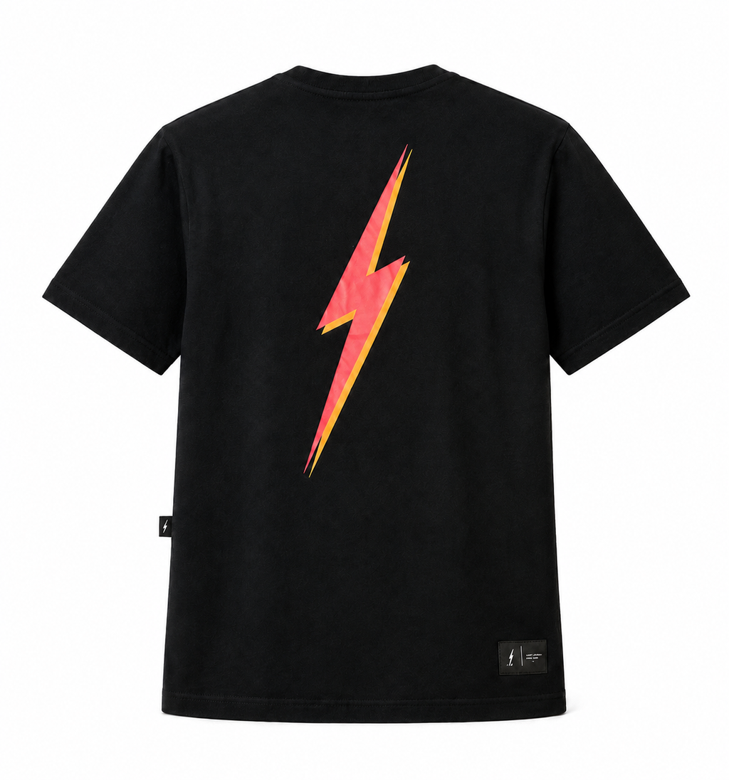 Camiseta Heritage Lightning Bolt - Preta