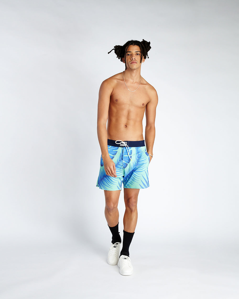 Bermuda de Surf Hibiscus - Verde