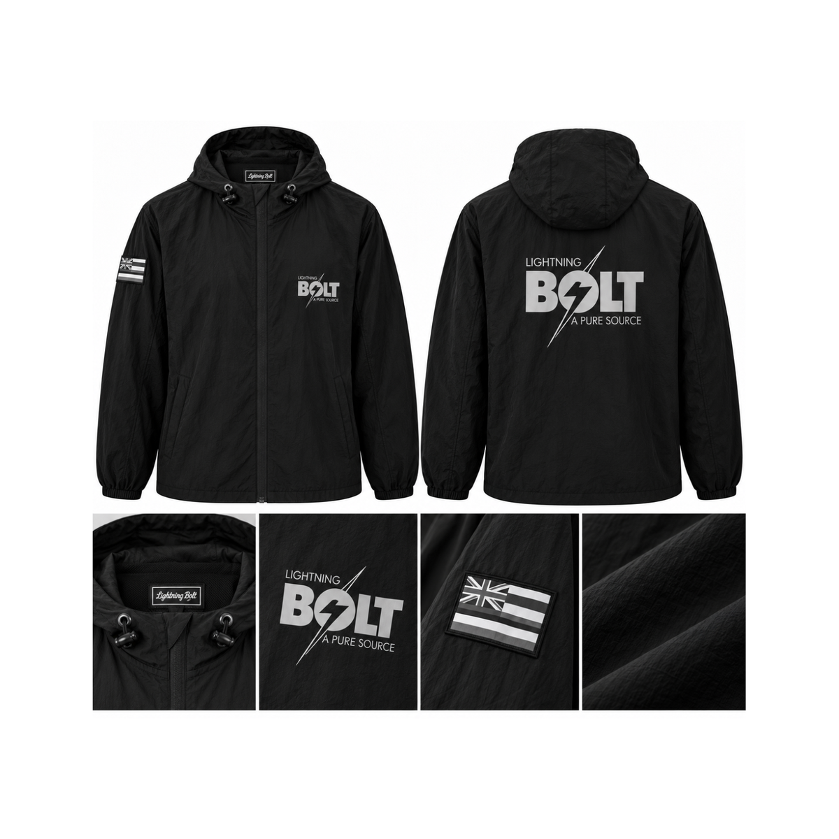 Corta vento Bolt - Preto