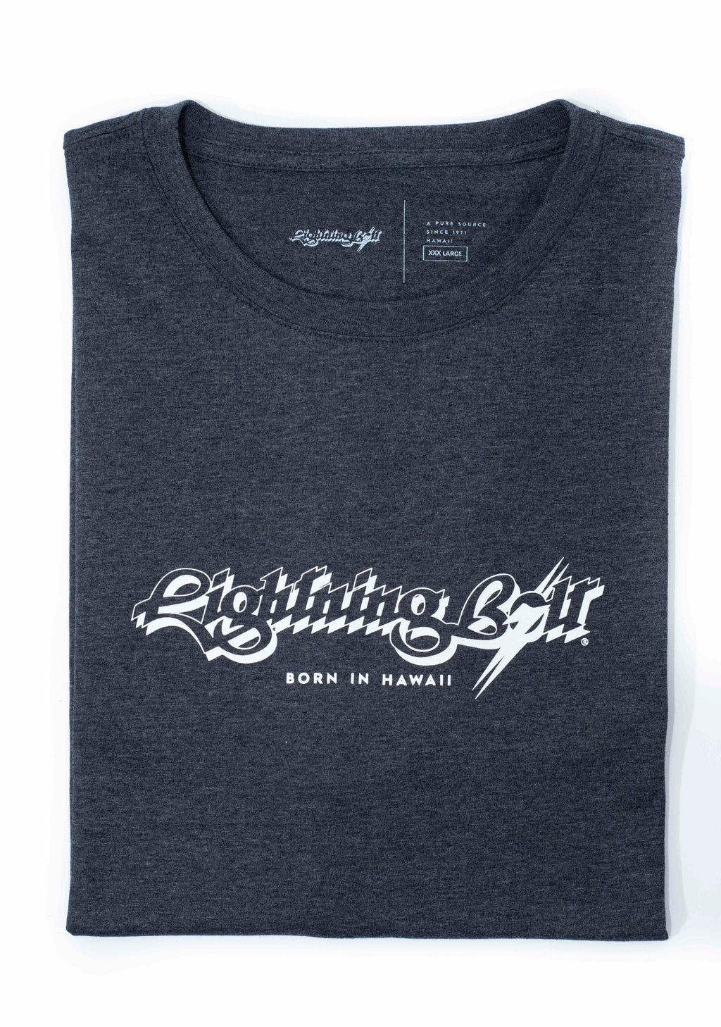 Camiseta Plus Size Logo Lightning Bolt - Cinza