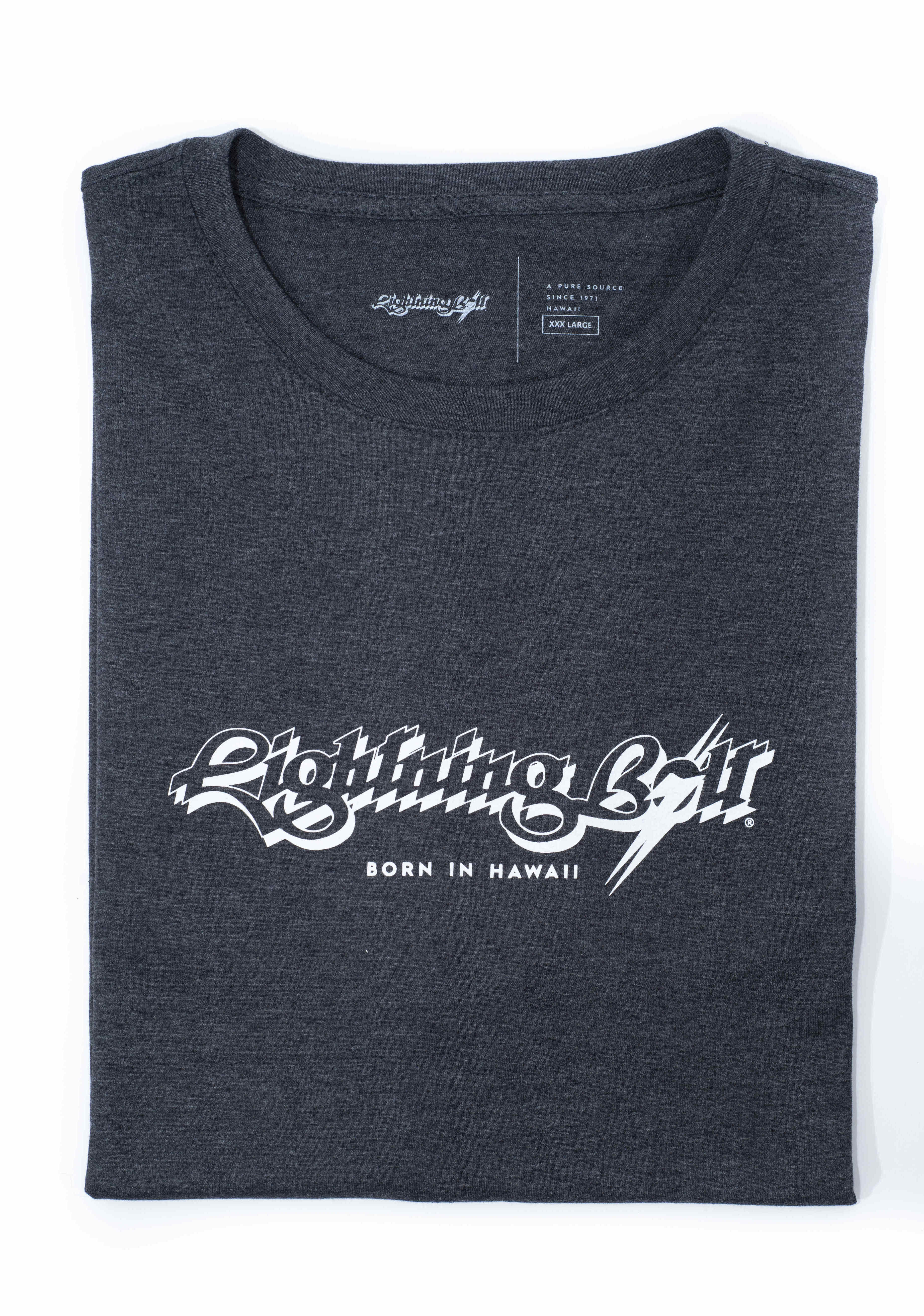 Camiseta Plus Size Logo Lightning Bolt - Cinza