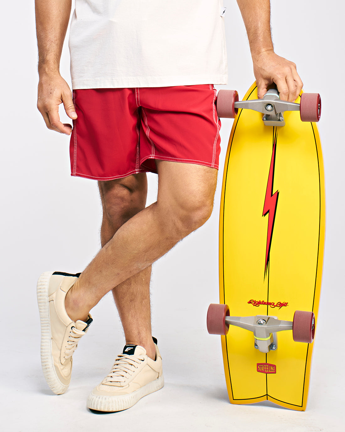SKATE SIMULADOR DE SURF LIGHTNING BOLT x SURFEELING - AMARELO