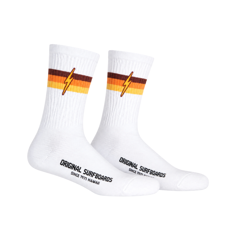 Meia Lightning Bolt Stripes - Branca