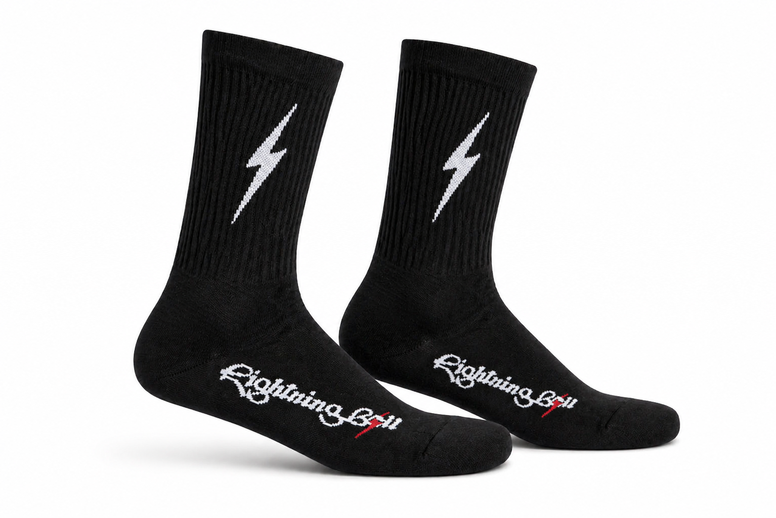 Meia Lightning Bolt Icon - Preta