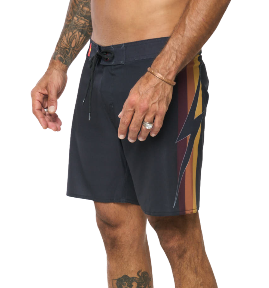 Bermuda de surf 17" Heritage 55 anos - Preto