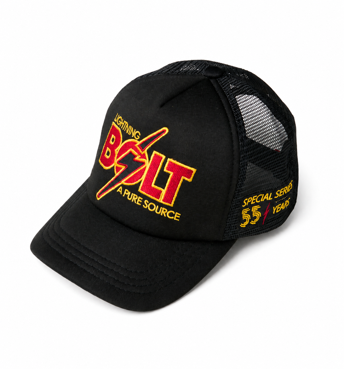 Boné Trucker Bolt 55 anos - Preto