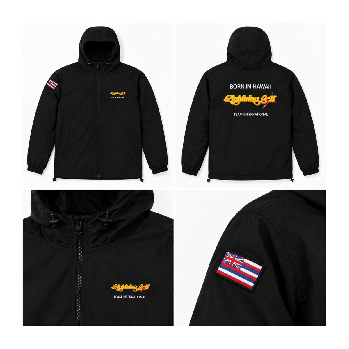 Corta vento Team Hawaii - Preto