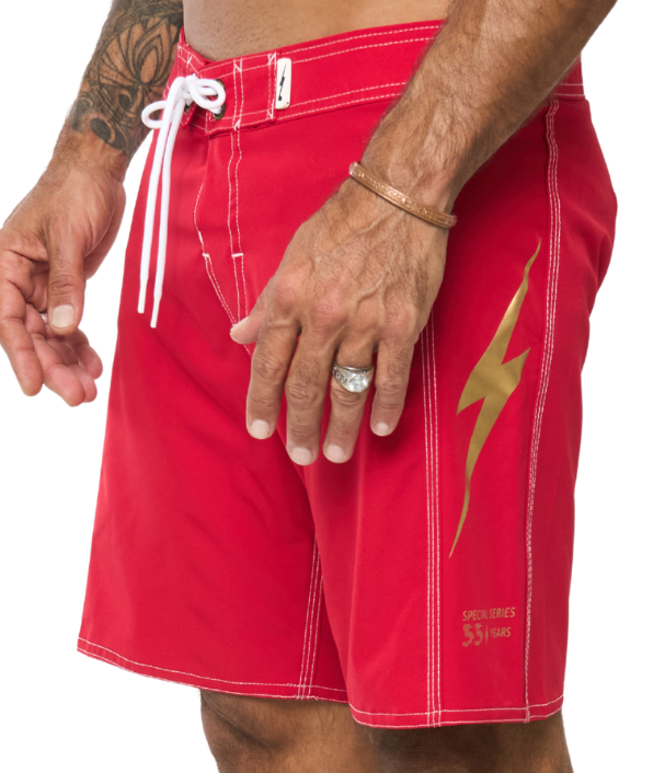 Bermuda de surf 17" Citron 55 anos - Vermelho