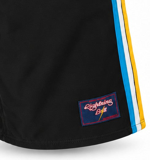 Bermuda de Surf Híbrida 16" Stripes Vintage - Preto