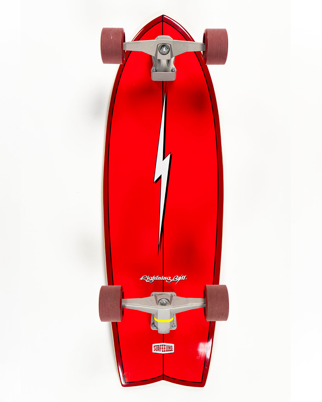 SKATE SIMULADOR DE SURF LIGHTNING BOLT x SURFEELING - VERMELHO
