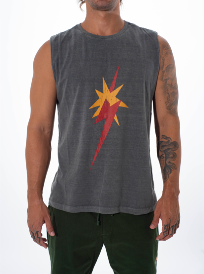 Regata Machão Star Bolt Estonada - Chumbo