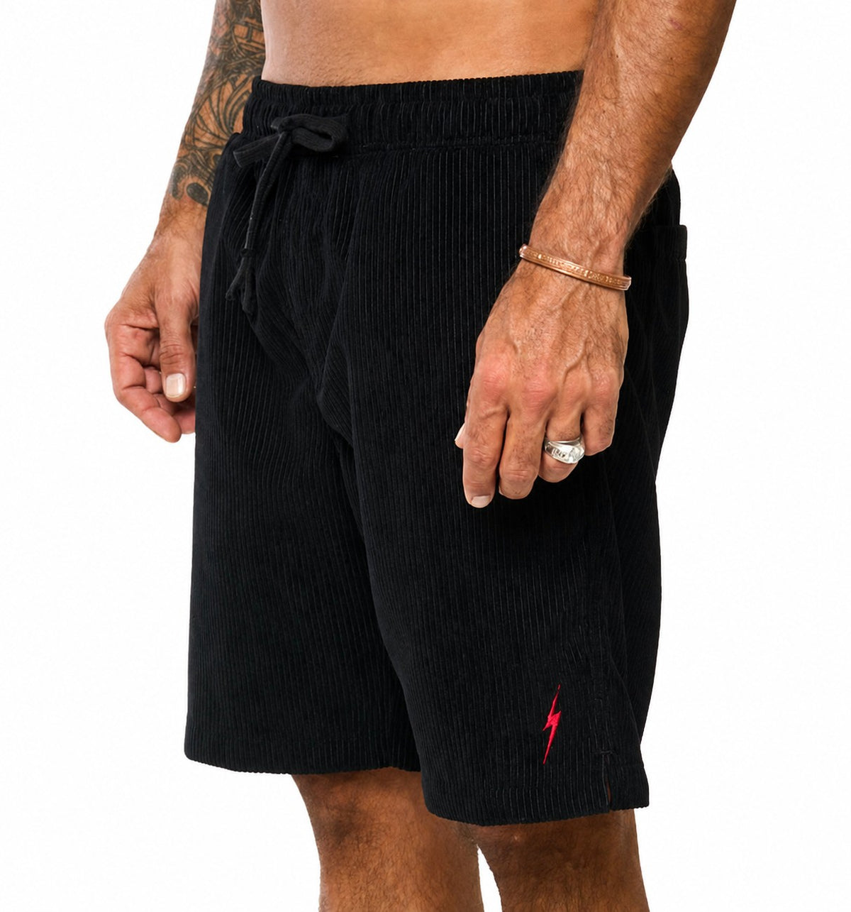Bermuda Lightning Bolt Veludo Rocky Point - Preto