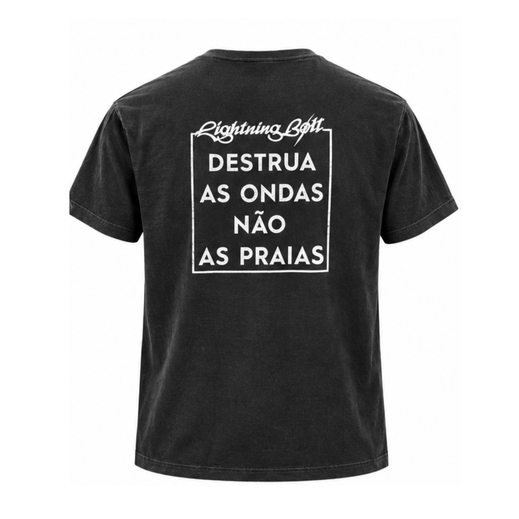 Camiseta estonada Destrua as Ondas 55 Anos - Chumbo