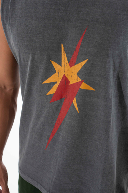Regata Machão Star Bolt Estonada - Chumbo