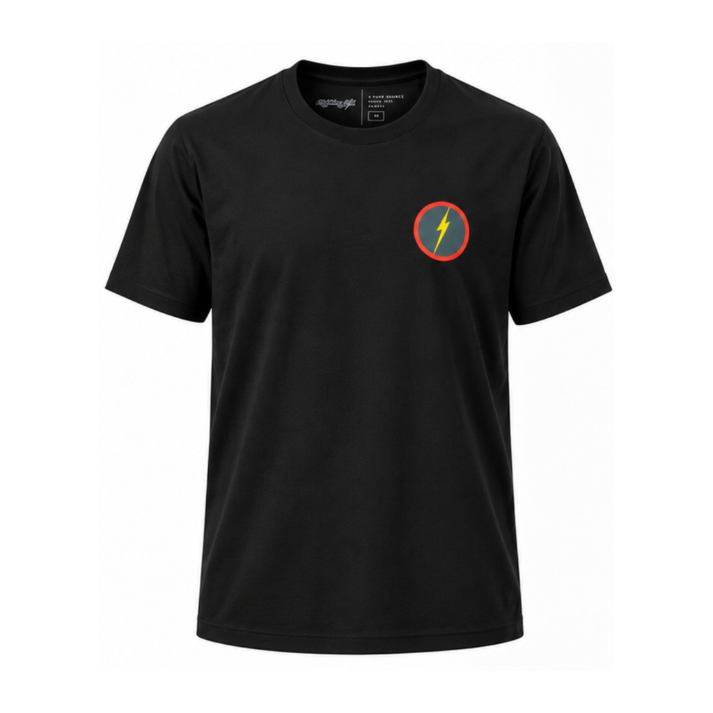 Camiseta Round Lightning Bolt 55 anos - preto