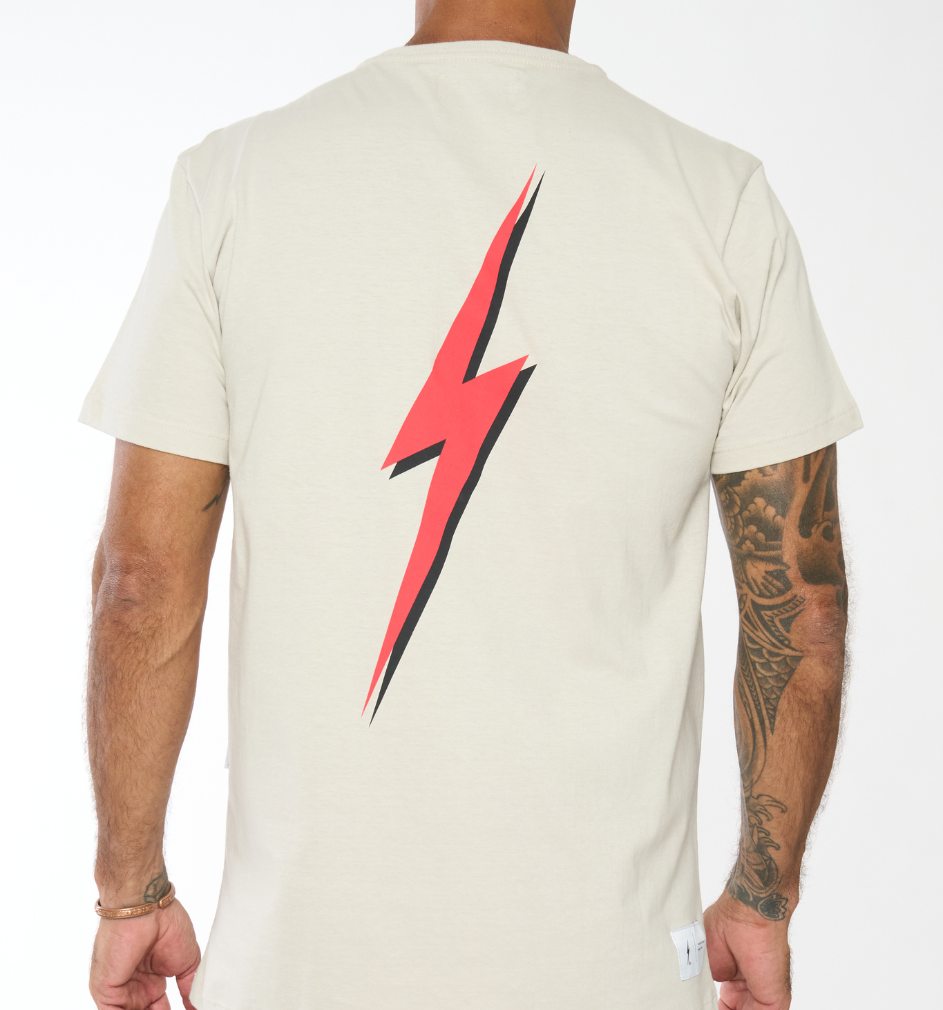 Camiseta Heritage Lightning Bolt - Bege