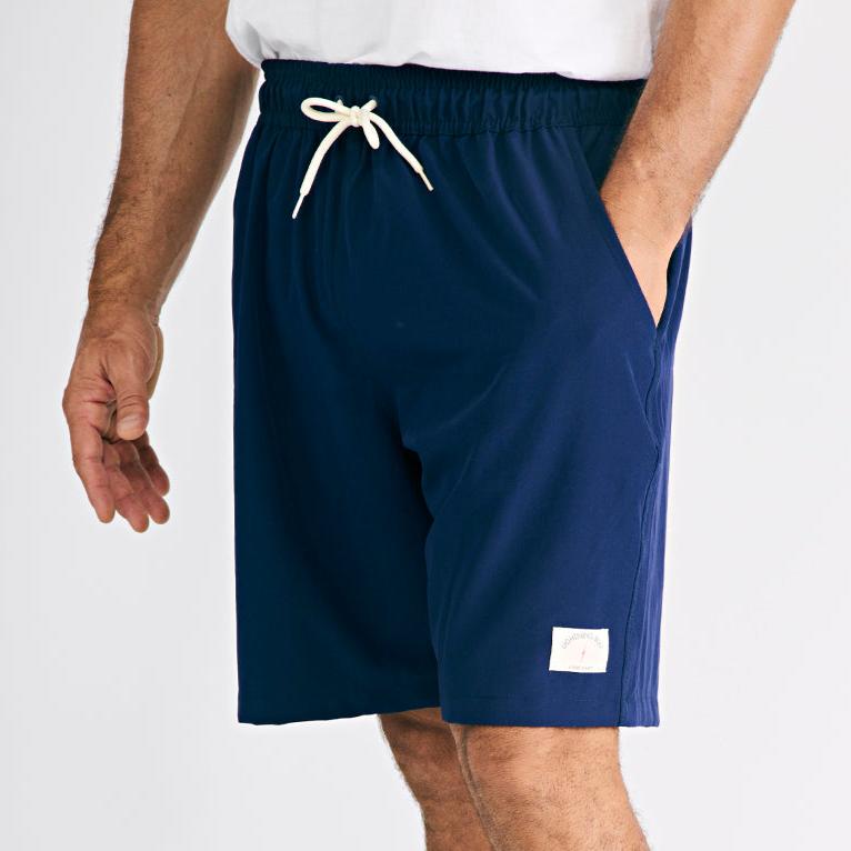 Bermuda Retrô com elástico North Shore Plus Size 17" - Azul