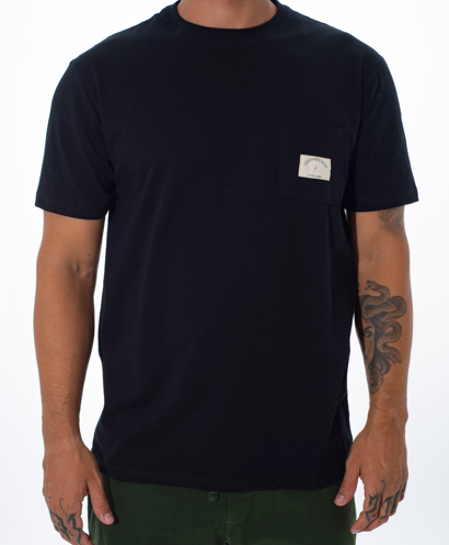 Camiseta Com Bolso Vintage Pocket - Preto