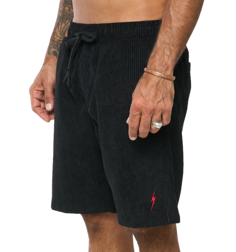 Bermuda Lightning Bolt Veludo Rocky Point - Preto