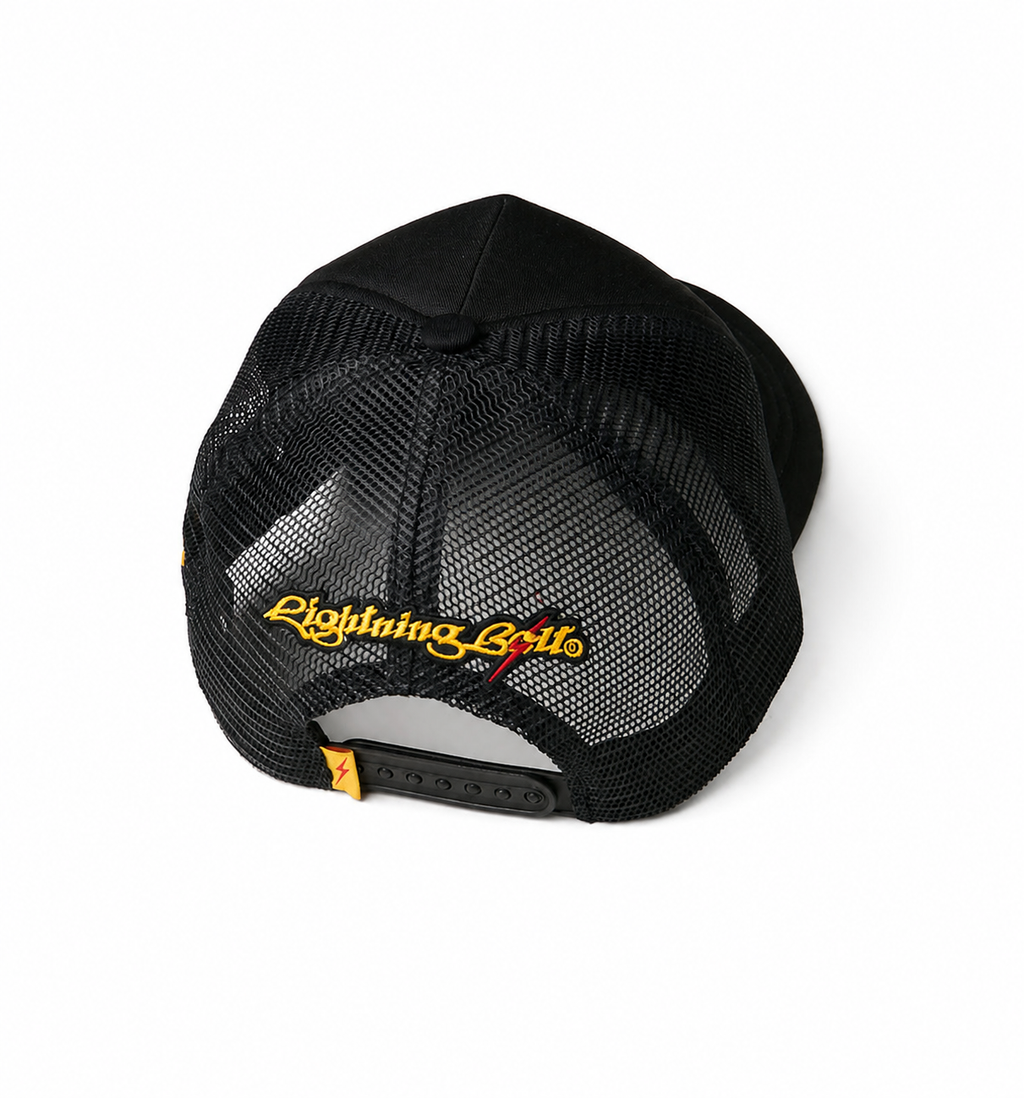 Boné Trucker Bolt 55 anos - Preto