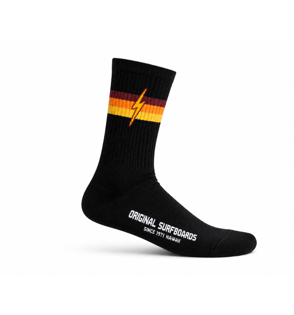 Meia Lightning Bolt Stripes - Preto