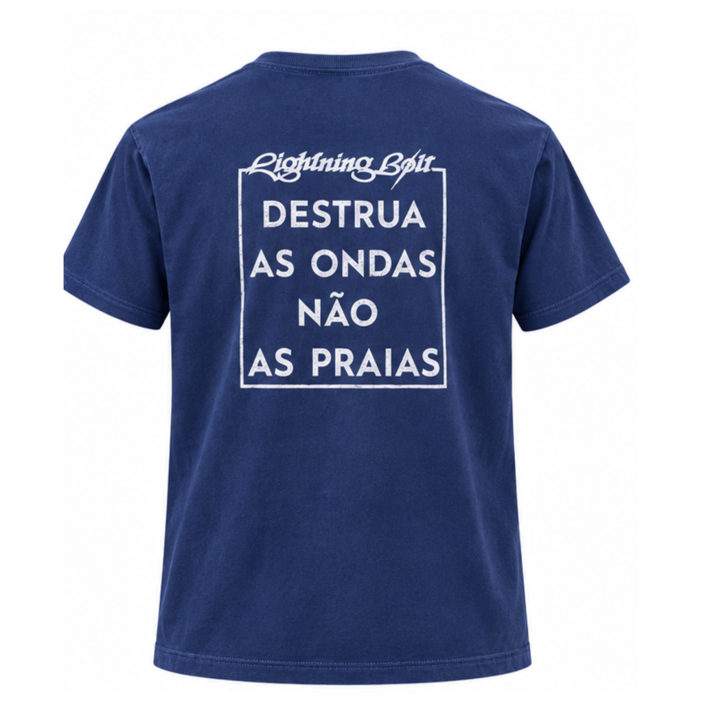 Camiseta estonada Destrua as Ondas 55 Anos - AZUL