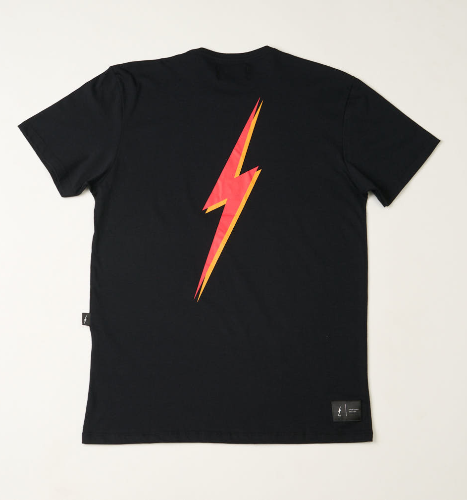 Camiseta Heritage Lightning Bolt - Preta