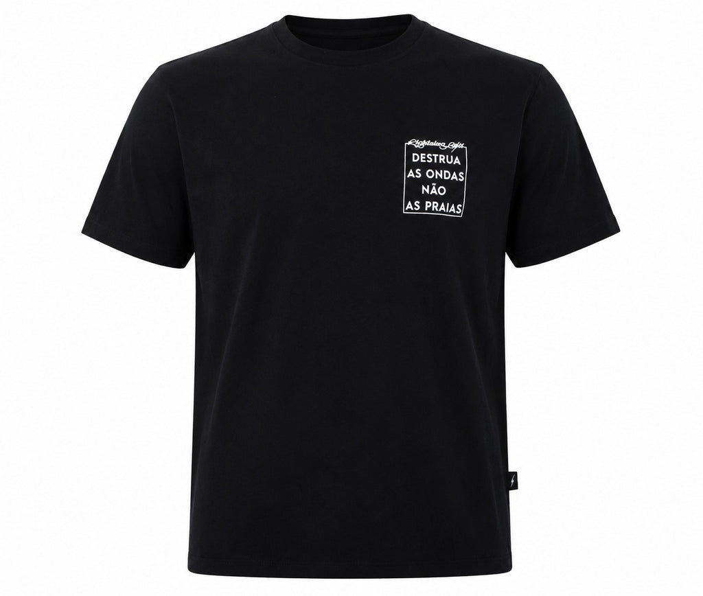 Camiseta Destrua As Ondas - Preto
