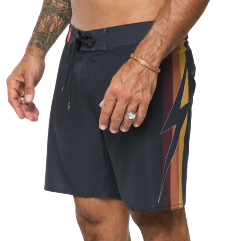 Bermuda de surf 17" Heritage 55 anos - Preto