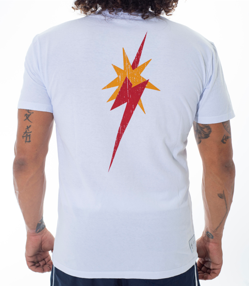 Camiseta Estonada Star Bolt - Branco