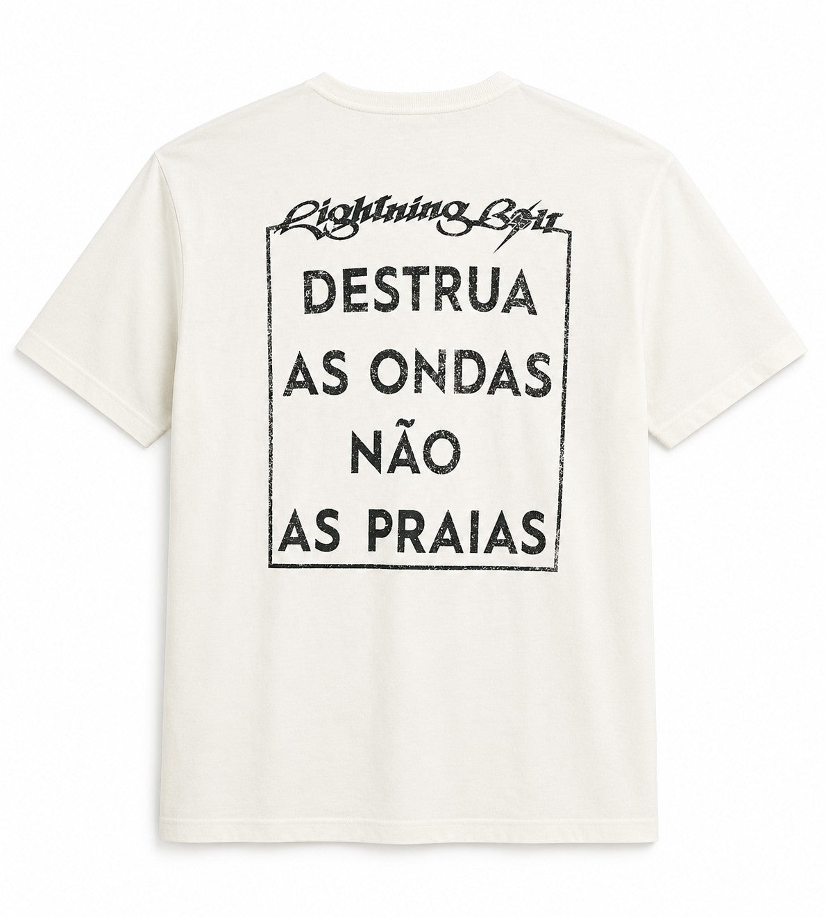 Camiseta Estonada Destrua As Ondas - Branco