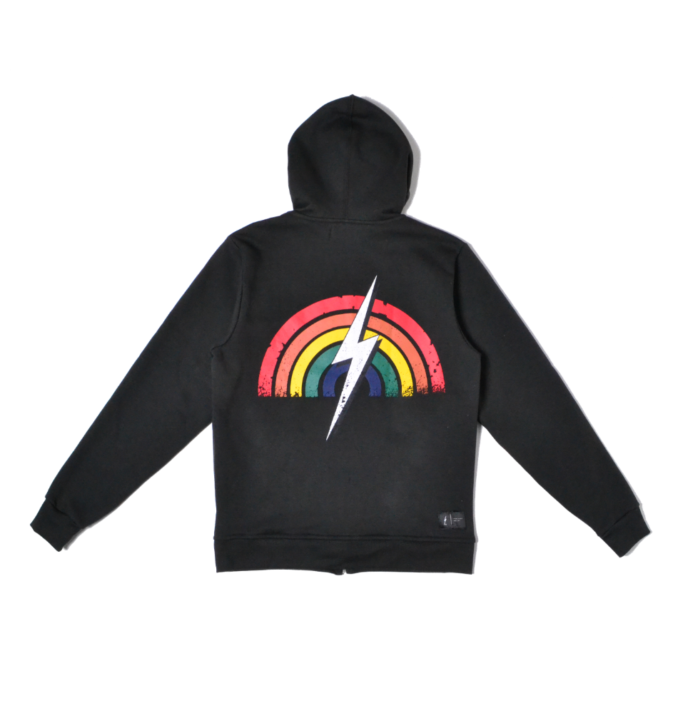 Moletom Aberto com Zíper Rainbolt - Chumbo