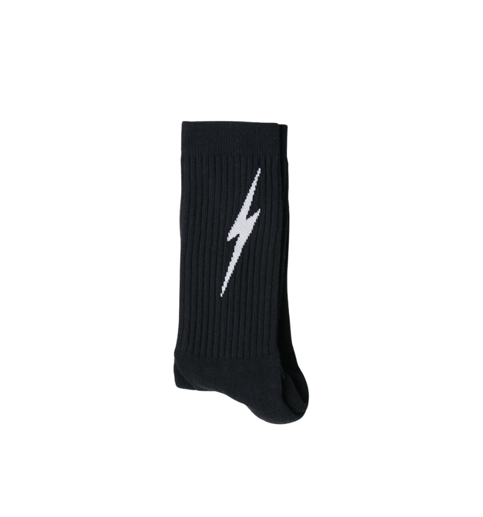 Meia Lightning Bolt Icon - Preta