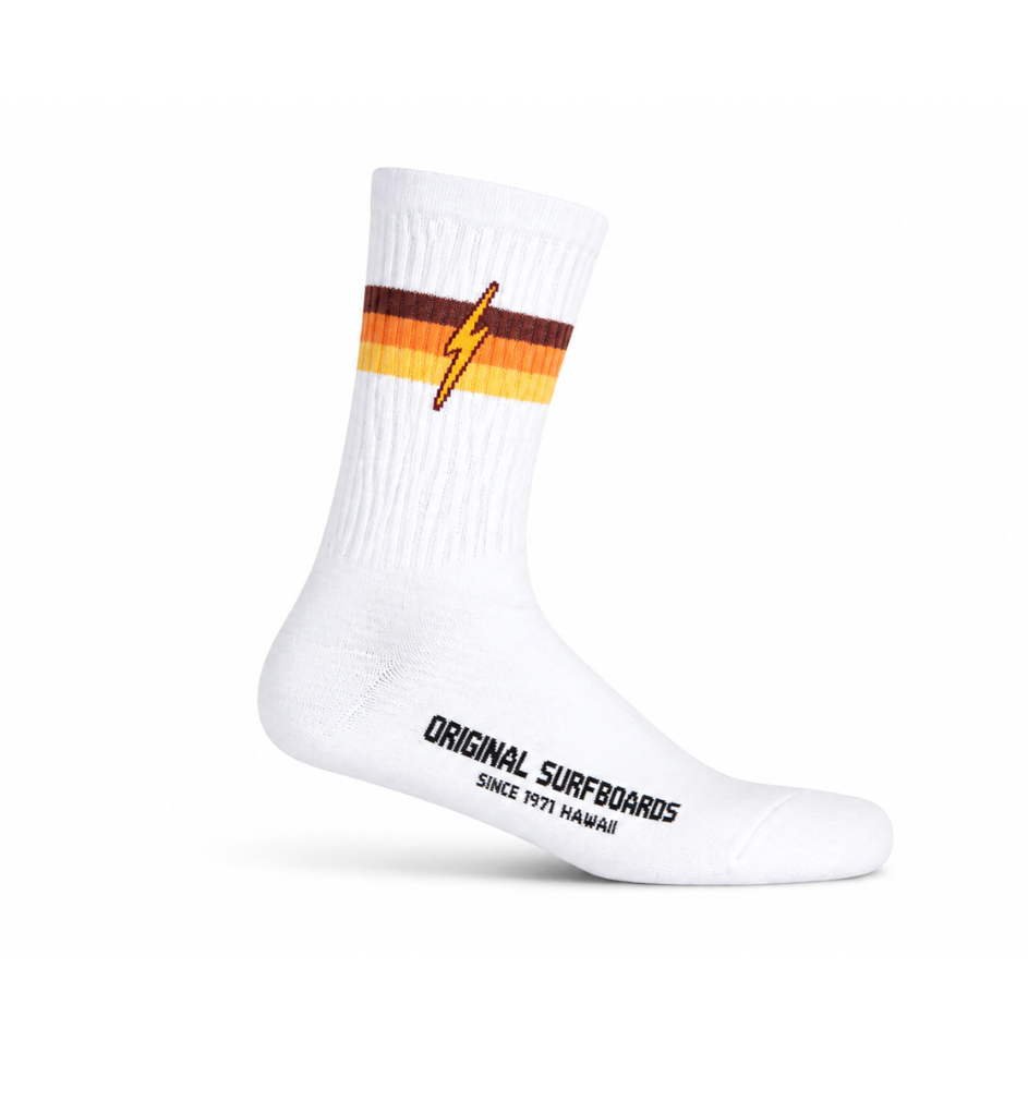 Meia Lightning Bolt Stripes - Branca