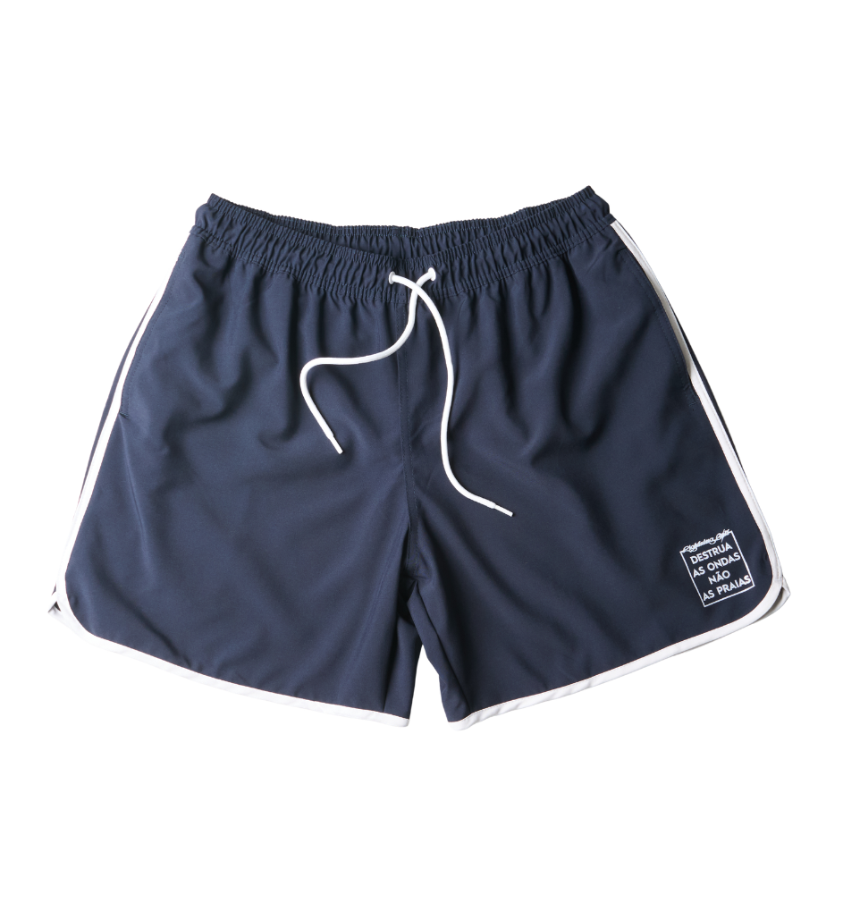 Short Retro 17" Destrua As Ondas Vies - Azul
