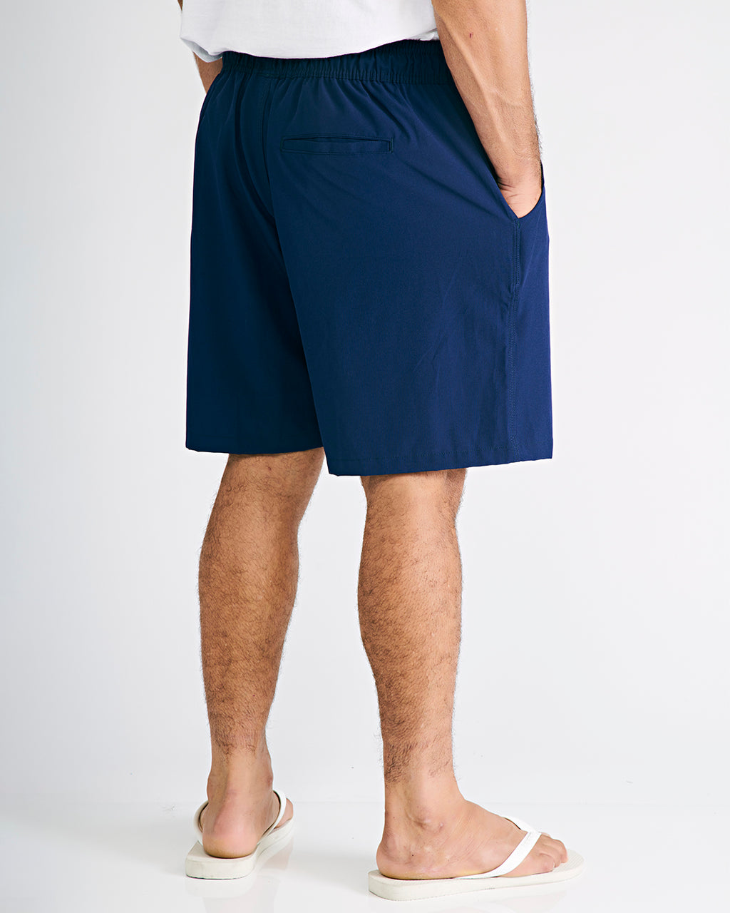 Bermuda Retrô com elástico North Shore Plus Size 17" - Azul