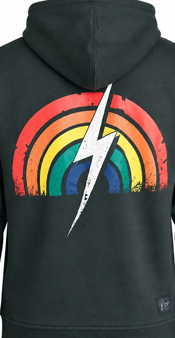 Moletom Aberto com Zíper Rainbolt - Chumbo