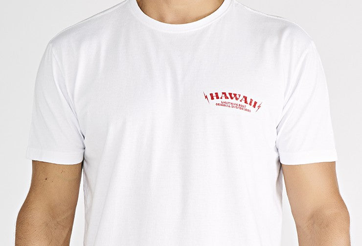Camiseta Hawaii Lightning Bolt - Branco
