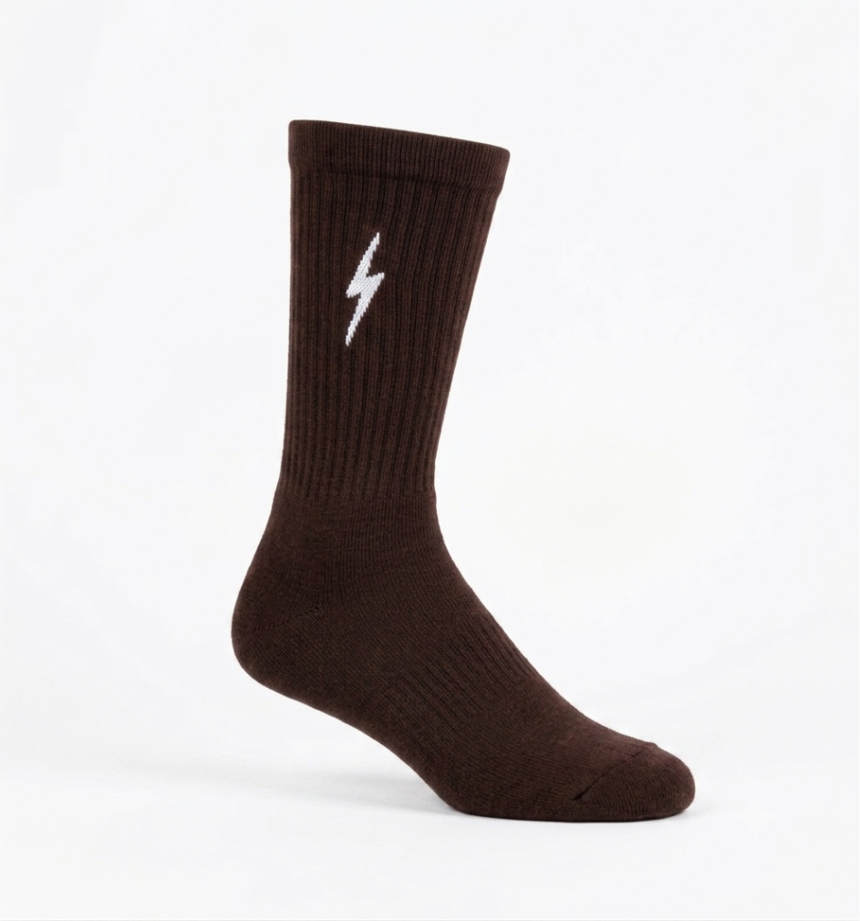 Meia Lightning Bolt Classic - Marrom