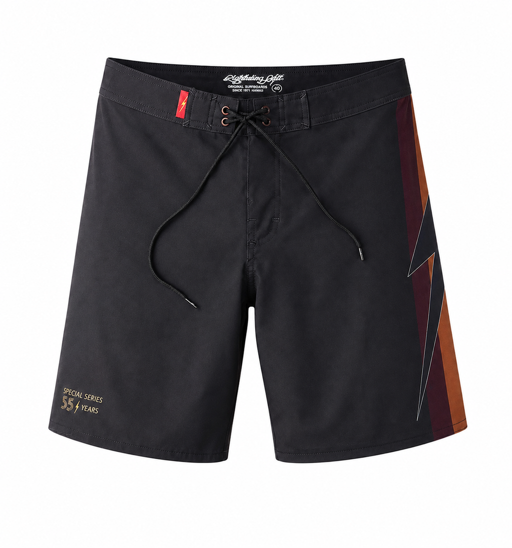 Bermuda de surf 17" Heritage 55 anos - Preto