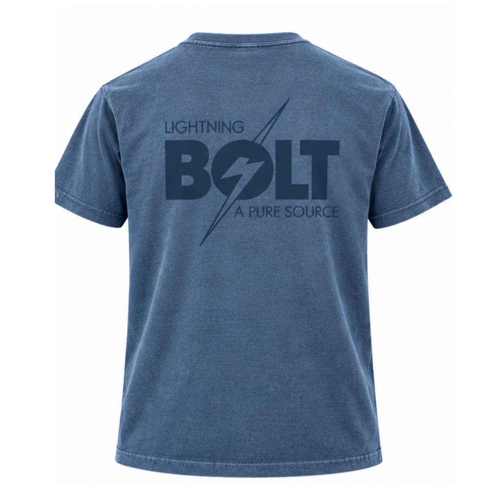 Camiseta Estonada Bolt A Pure Source 55 Anos – Azul