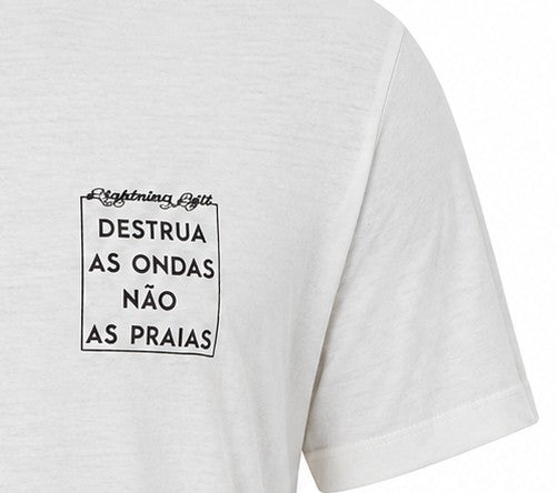 Camiseta Destrua As Ondas - Branco