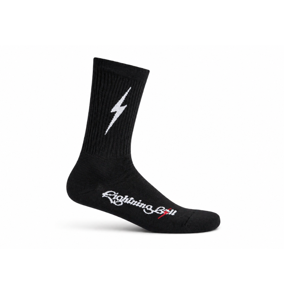 Meia Lightning Bolt Icon - Preta