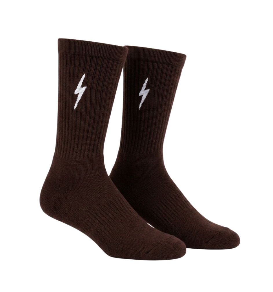 Meia Lightning Bolt Classic - Marrom